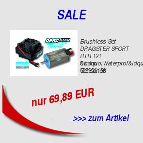 Brushless-Set DRAGSTER SPORT RTR 12T „Waterprof“ Sensorlos 69,89 EUR