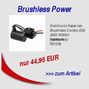 Robitronic Razer ten Brushless Combo 50A 3652 3000kV (sensorlos) 44,95 EUR