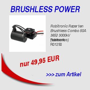 Robitronic Razer ten Brushless Combo 50A 3652 3000kV (sensorlos) 49,95 EUR