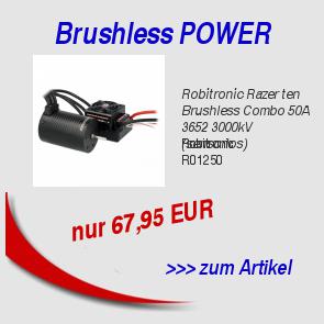 Robitronic Razer ten Brushless Combo 50A 3652 3000kV (sensorlos) 67,95 EUR